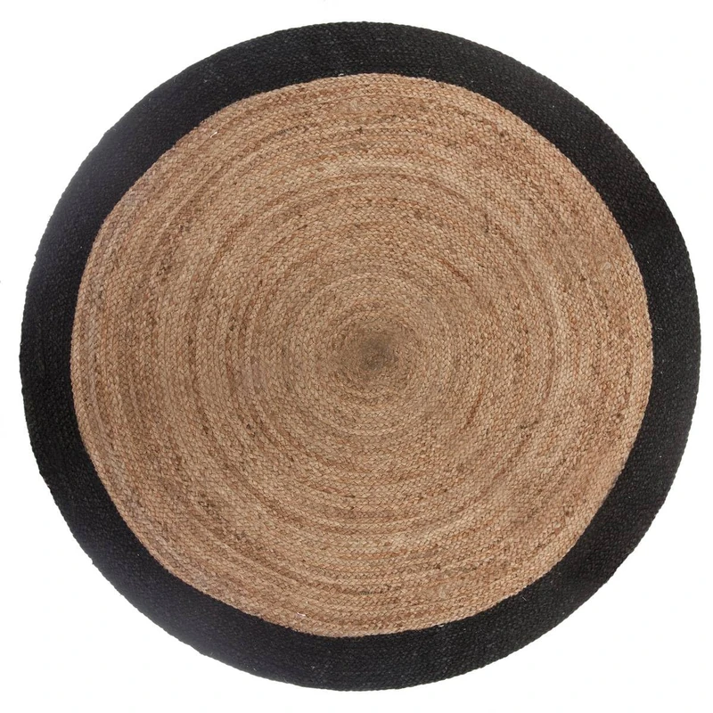 Atmosphera Jute Rug with Black Edge 120 cm