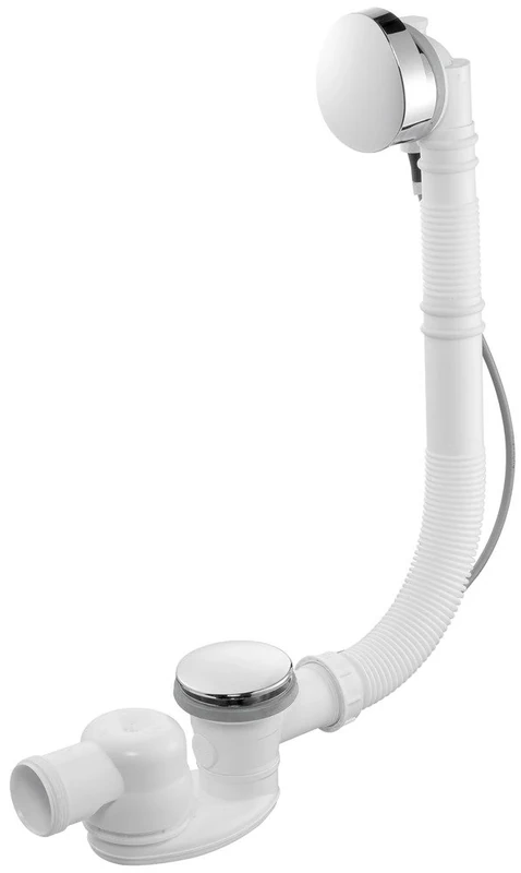 Jacob Delafon e6d006-00 Adjustable Fitting with Extra-Flat Trap with Overflow, White