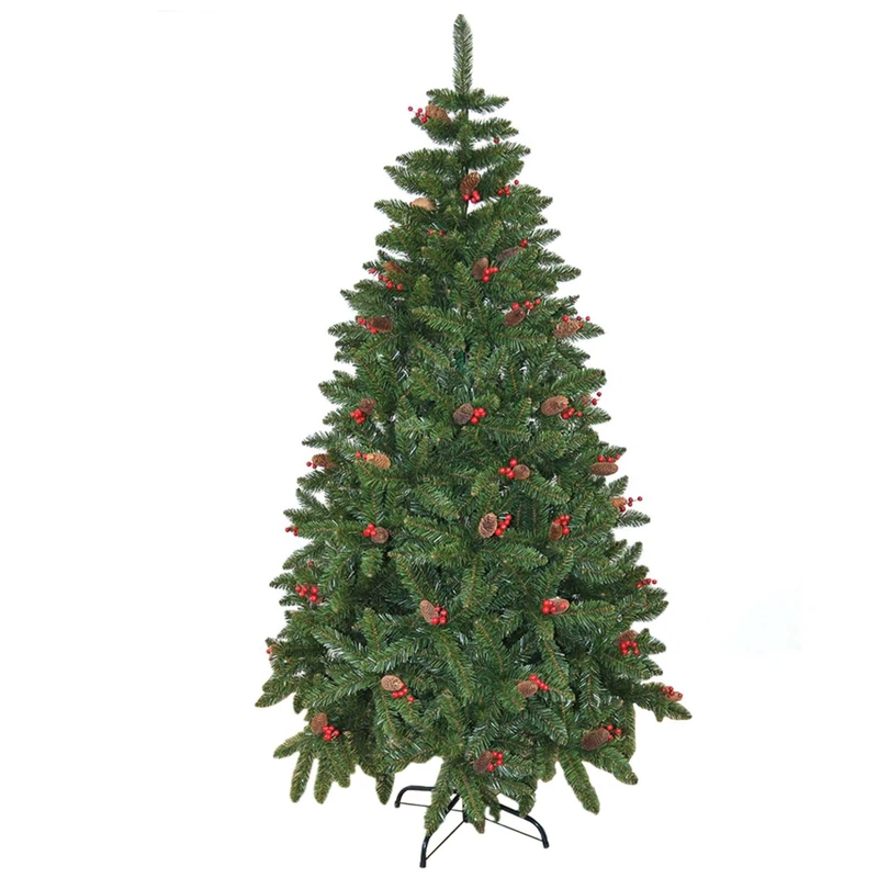 Gifts 4 All Occasions Limited SHATCHI-701 6ft Elegant Pre Artificial Christmas Tree Xmas Home Decor 180cm, Green