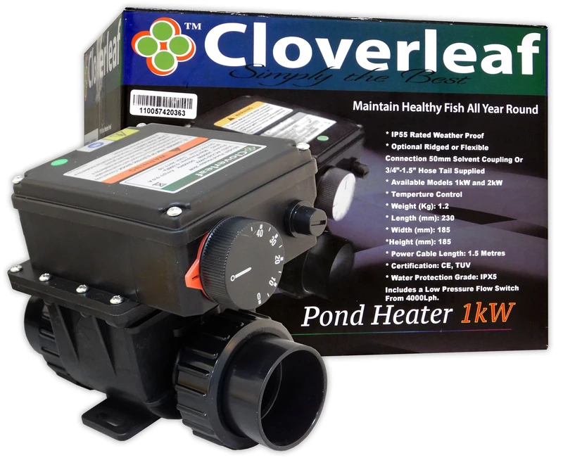 Cloverleaf Pond Heater 1kW - Weatherproof & Adjustable Temperature