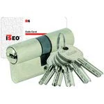 Cylinder with Double INPUTS NICKELE ISR6 45X55MM VARIE Book with 5 Keys, Silver