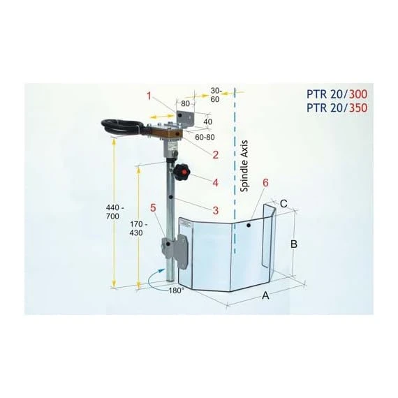 OPTIMUM 3020300 Optimum Model PTR 20/300 Safety Protector for Radial Drill