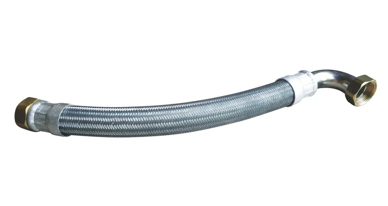 SOMATHERM FOR YOU 7656-50 Flex 1/4 Heating Hose DN33 Galva L500 Angled FF1 inch 1/4 inch, Gray, 1/4-1 écrou tournant coudé 1" 1/4-500mm