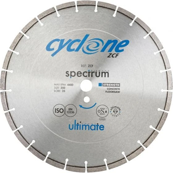 Ultimate Cyclone Floorsaw Blade - Concrete - 350/25.4mm