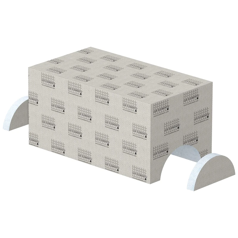 LUX ELEMENTS LREL8003 Relax-BA G 900 Bench Shape Solo Length 900 mm Prefabricated Benches for Bath and Shower Areas, Grey, 90 cm