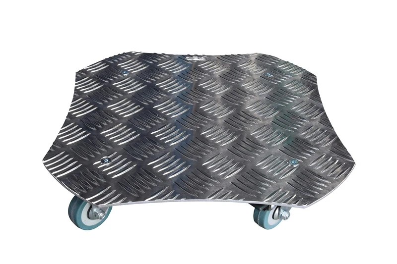 Louis Moulin Base with Wheels Square, Aluminium, 34 x 34 x 7.5 cm, 8038