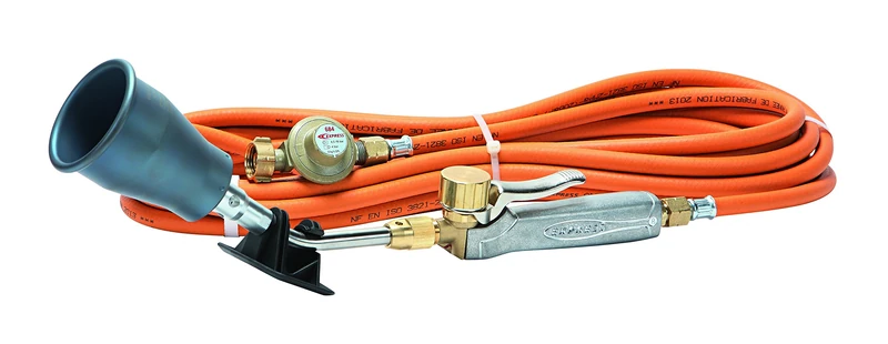 Express 6411 Heat Decaper, Oxygen Blowtorch, Soldering Lamp, Special Titanium Pack Consisting of a Burner, 1 Collar, 1 Handle, 10 m Hose and 1 Regulator