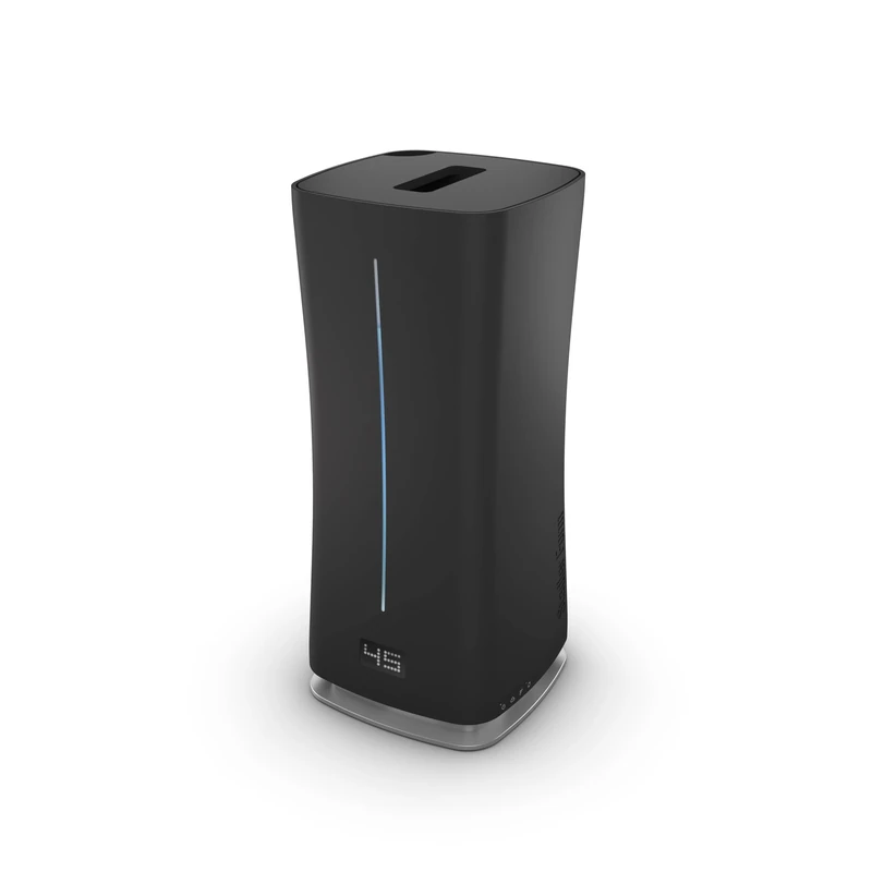 Stadler Form Humidifier Eva Little, Space-Saving Ultrasonic Nebulizer, for rooms up to 50 m², with Hygrostat and Auto Mode, Black