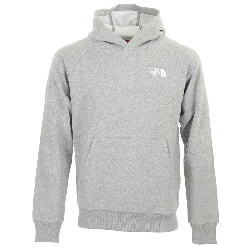 The North Face Raglan Red, Men's Hooded Sweatshirt, Men's Mens, T92ZWUDYX. S, TNF Grigio Chiaro, Small