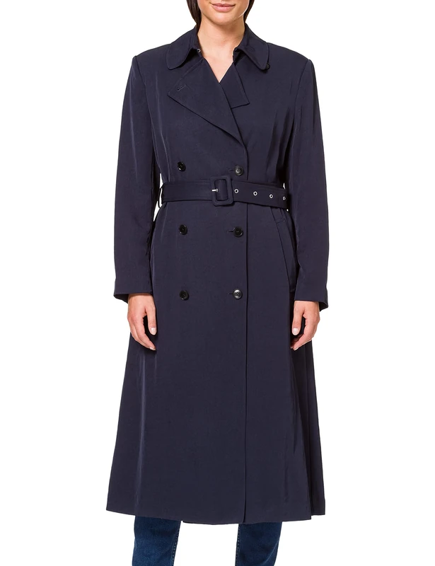 Filippa K Women's Daria Drapey Trench Coat, Blue (Navy), 10 (Size: M) - Image 1
