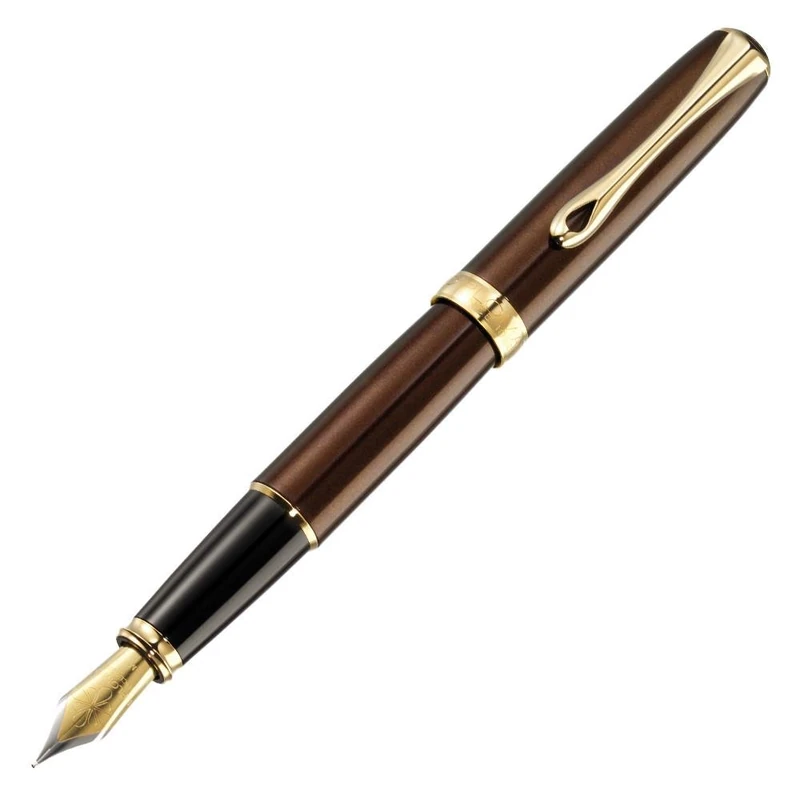 Diplomat Excellence A2 Fountain Pen with Steel Medium Nib - Marrakesh Gold