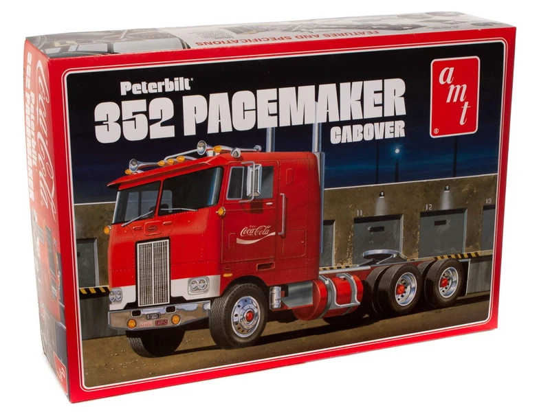 AMT Coca-Cola Peterbilt 352 Pacemaker Cabover Truck - 1:25 Scale Truck Kit