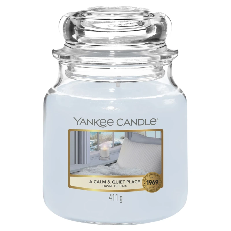 Yankee Candle Scented Candle | A Calm & Quiet Place Medium Jar Candle| Long Burning Candles: up to 75 Hours | Gifts for Women