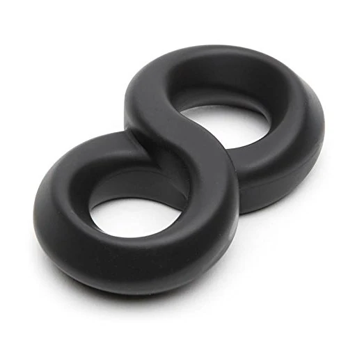 Lovehoney Black Magic 8 Stretchy Love & Ball Ring - Hypoallergenic Silicone - Easy to Use