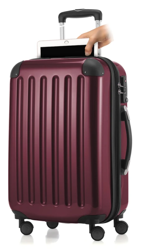 Hauptstadtkoffer - Alex - Hand Luggage with Laptop Compartment, Cabin Suitcase, 4 Wheels, TSA, 55 cm, 42 liters, Burgundy