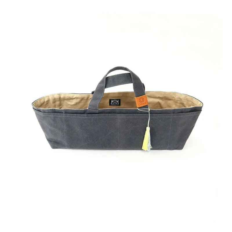 Cohana Canvas Storage Bag Grey-Yellow - 1pc