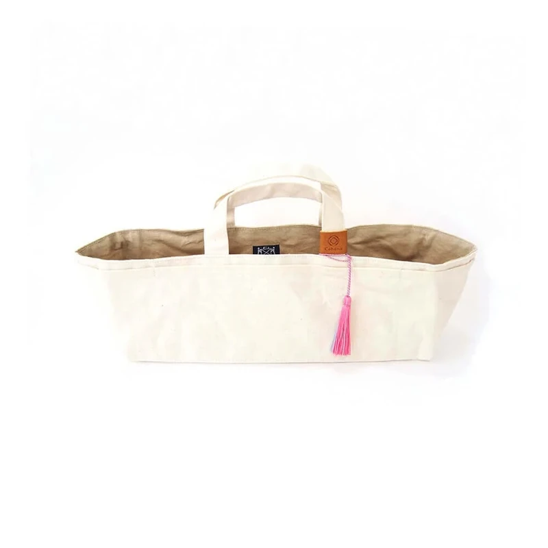 Cohana Canvas Storage Bag Natural-Pink - 1pc