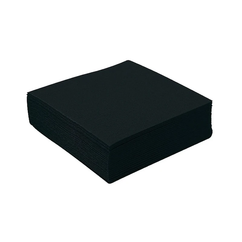 "Double Point" Napkins Ecolabel 18 Gsm 20X20 Cm Black Tissue - 2400 Units