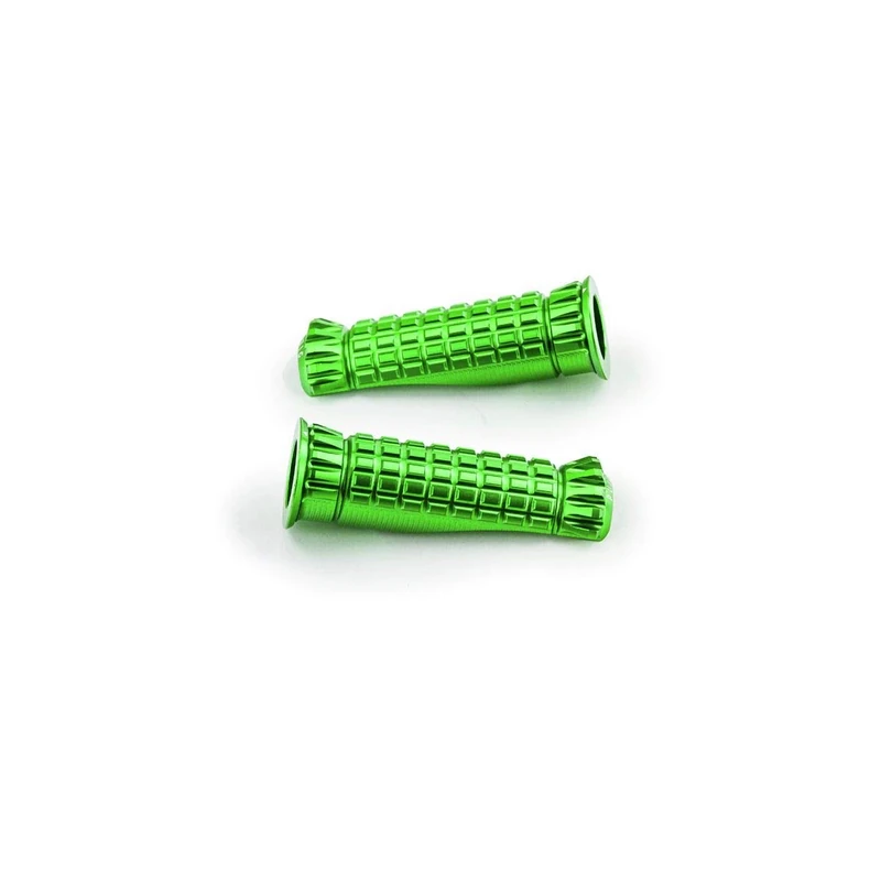 Puig 9192V Rider footrest adapters machined from aluminium with anodized finish and millimetric adjustment for precise mounting, Green
