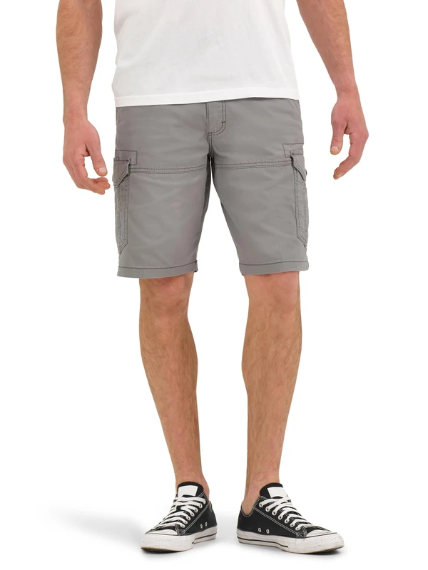 Lee Men's Extreme Motion Swope Cargo Short, Silver, 34