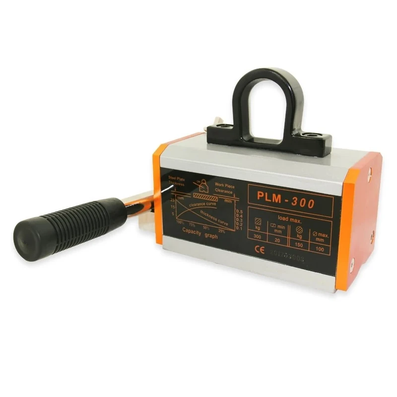 Switchable Lifting Magnet for Safe and Efficient Handling of Ferrous Materials - 199mm x 90mm x 95mm high - 300kg Safe Working Limit