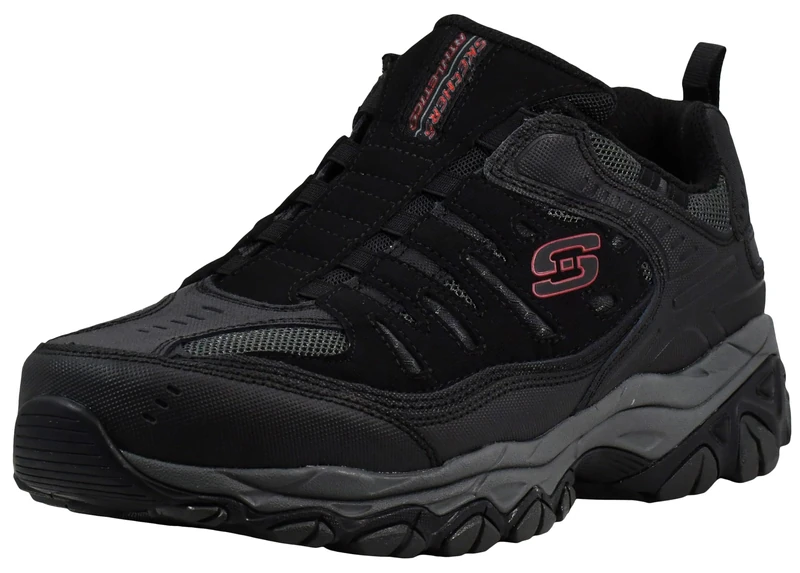 Skechers Sport Men's Afterburn M. Fit Wonted Loafer,Black/Charcoal,7 4E US
