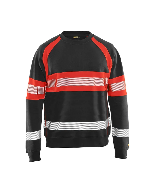 Blakläder 335911589955S High-Vis Sweatshirt, Black/Red, Small