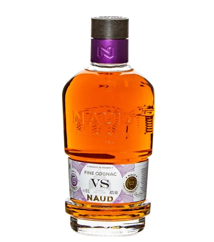 NAUD Fine Cognac VSOP, 40 % ABV, 70cl. Award Winning, Distilled in France, Premium Gift for Christmas or Birthdays
