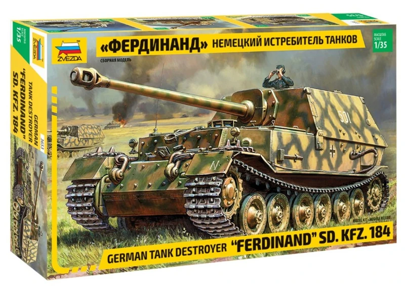 Zvezda 1:35 Sd. Kfz.184 Ferdinand Tiger Model Building Kit