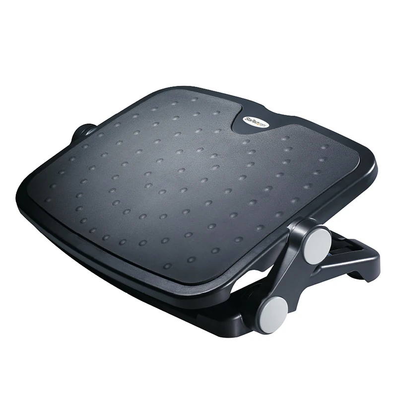StarTech.com Under Desk Foot Rest - 18in x 14in - Adjustable Height and Angle - Foot Stool - Footrest for Desk - Office Foot Rest (FTRST1)