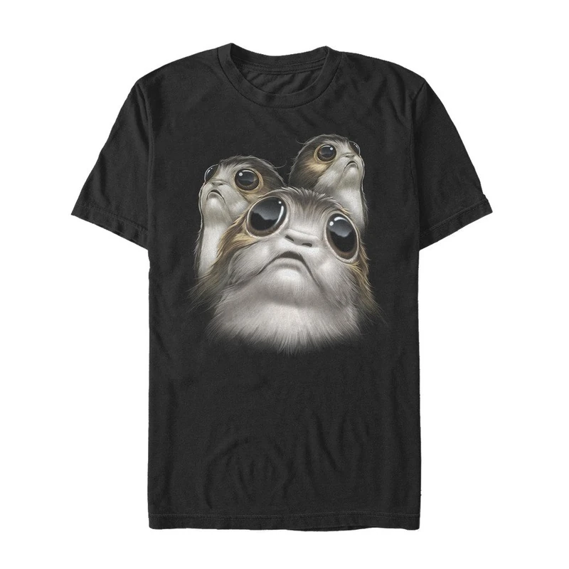 Star Wars Men's Last Jedi PORG Graphic Tees Shirt, Black, XXXXL