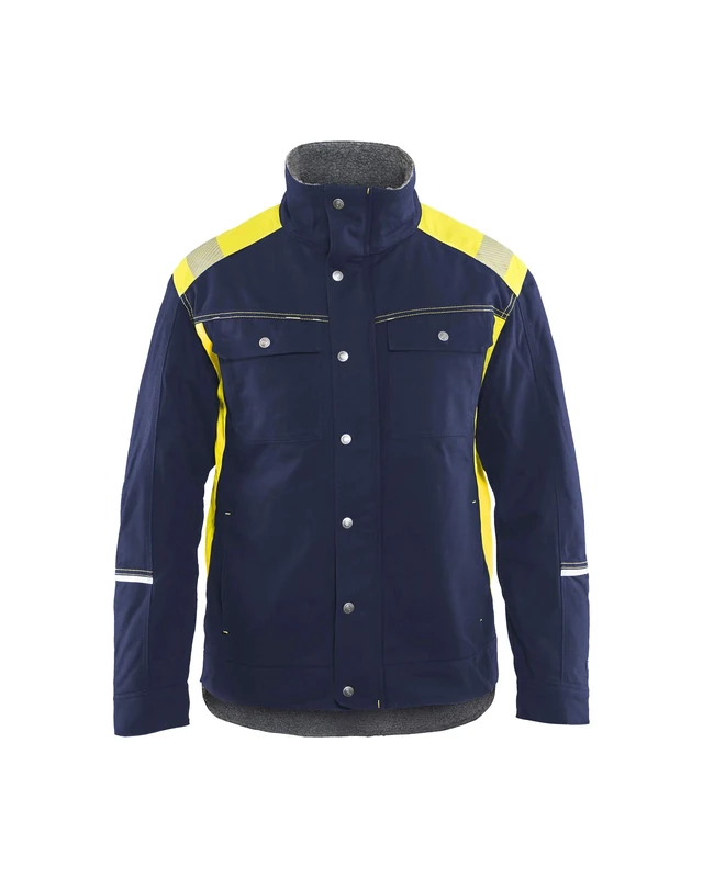 Blakläder 491513708833XS Winter Jacket, Navy Blue/Yellow, X-Small