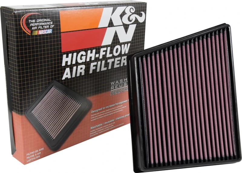 K&N Engine Air Filter: High Performance, Premium, Washable, Replacement Filter: Compatible with 2015-2019 JAGUAR/LAND ROVER (F-Pace, XE, XF, Range Rover Velar) , 33-3075, Heather Red