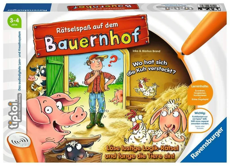 Ravensburger tiptoi Bauernhof - Logik-Ratsel & Tiersuche
