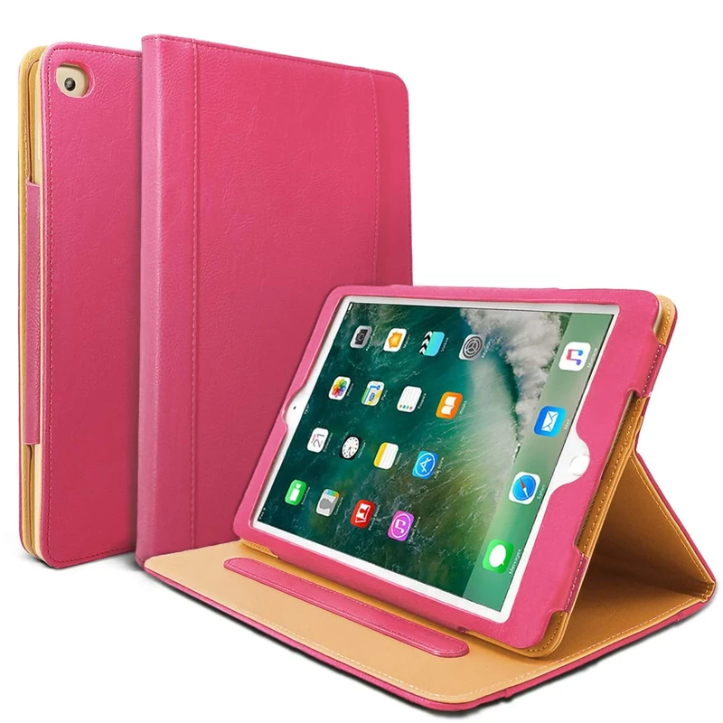 Danycase NP9651 New iPad 2018/2017 9.7 inch Case 5th/6th Generation Auto Sleep/Wake Cover Stand Folio Cover Case for Apple iPad 9.7 inch, Also Fit iPad Air 2 / iPad Air(Pink)