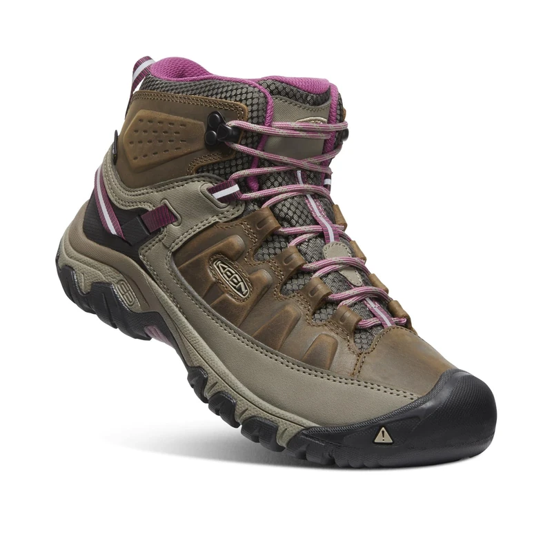 KEEN Women's Targhee 3 Mid Waterproof Hiking Boots, Weiss Boysenberry, 3.5 UK