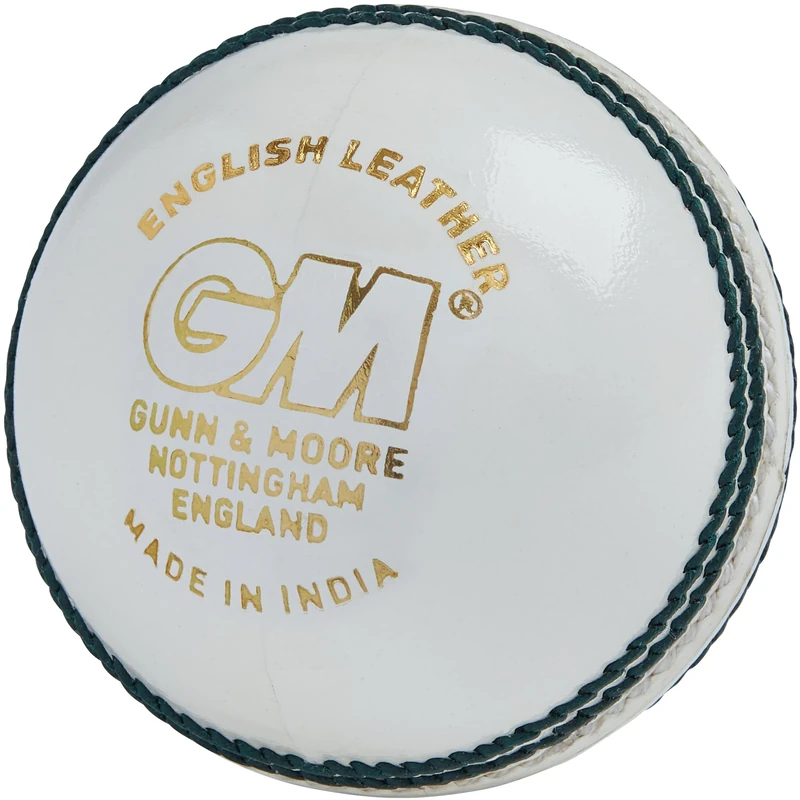 Gunn & Moore GM | Cricket Ball | Diamond Grade 1 County Match | Hand Stitched Waxed Leather 78-80 Seam Stitches | Mens | 5.5-5.75 Ounces | White