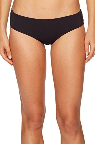 Vince Camuto Women's Solid Shirred Back Bottom Bikini, Black, XS