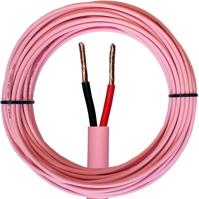 Loops 50m Low Smoke Speaker Cable 16AWG 1.5mm PURE COPPER LSZH 100V Double Insulated - Image 1