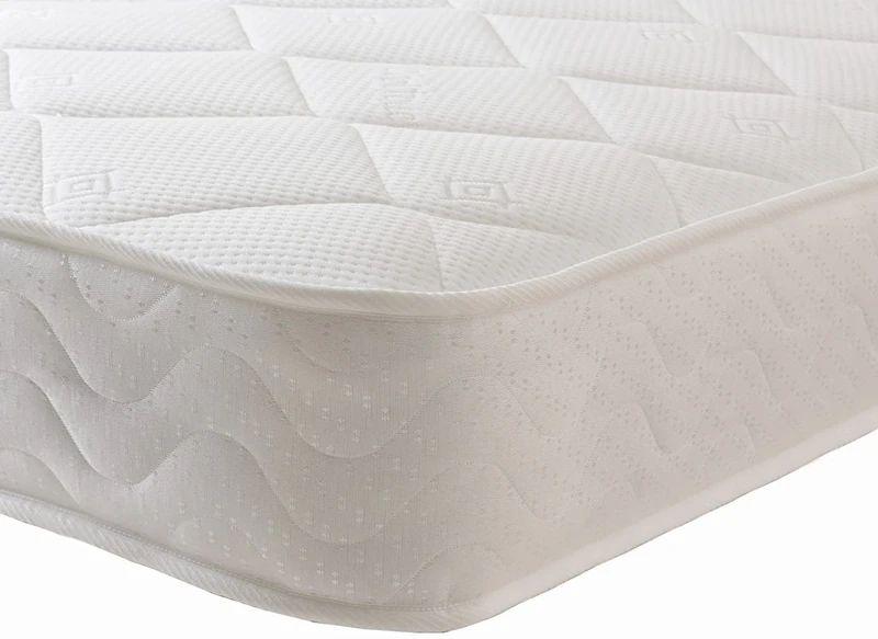 Starlight Beds Cooltouch Classic 7.5" Deep 7 Layer Construction Coil Spring & Memory Foam Hybrid Mattress, White, 3ft Single