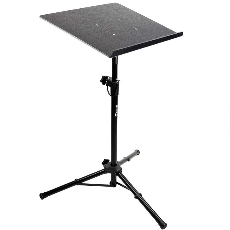 Rockjam Heavy Duty Projector, Laptop Stand or Temporary Standing Desk with Tripod Body and Textured Plate, Black, Tripod