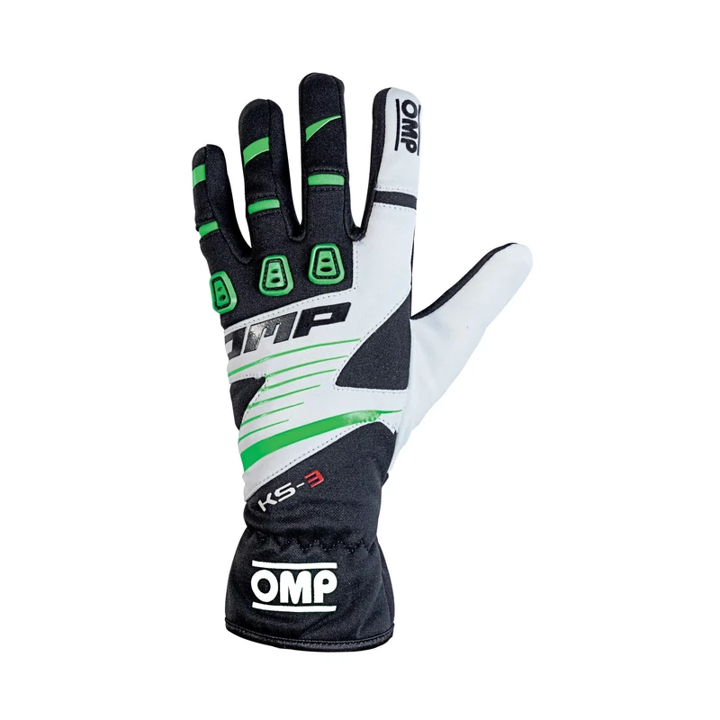 OMP ompkk02743e270 X XS KS-3 Gloves MY2018 Black/W./Green sz xxs