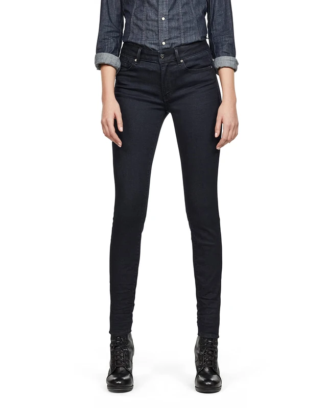 G-Star Women's G-Shape High Super Skinny Jeans, Blue (rinsed D07113-9425-082), 27W / 34L