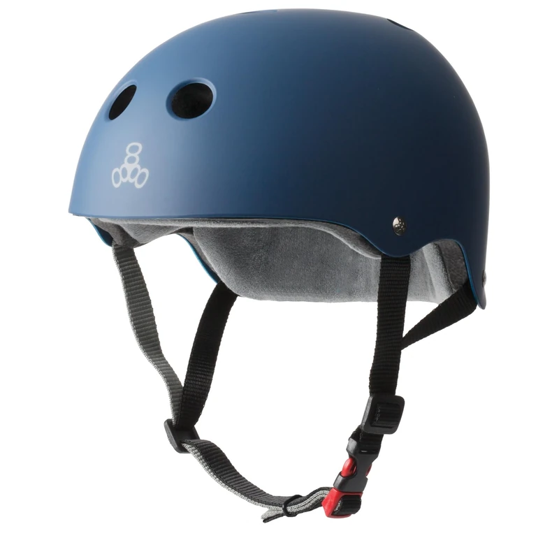 Triple 8 New York 337024-011-1XS Sweat Saver Cert Helmet, Rubber Navy, X Small