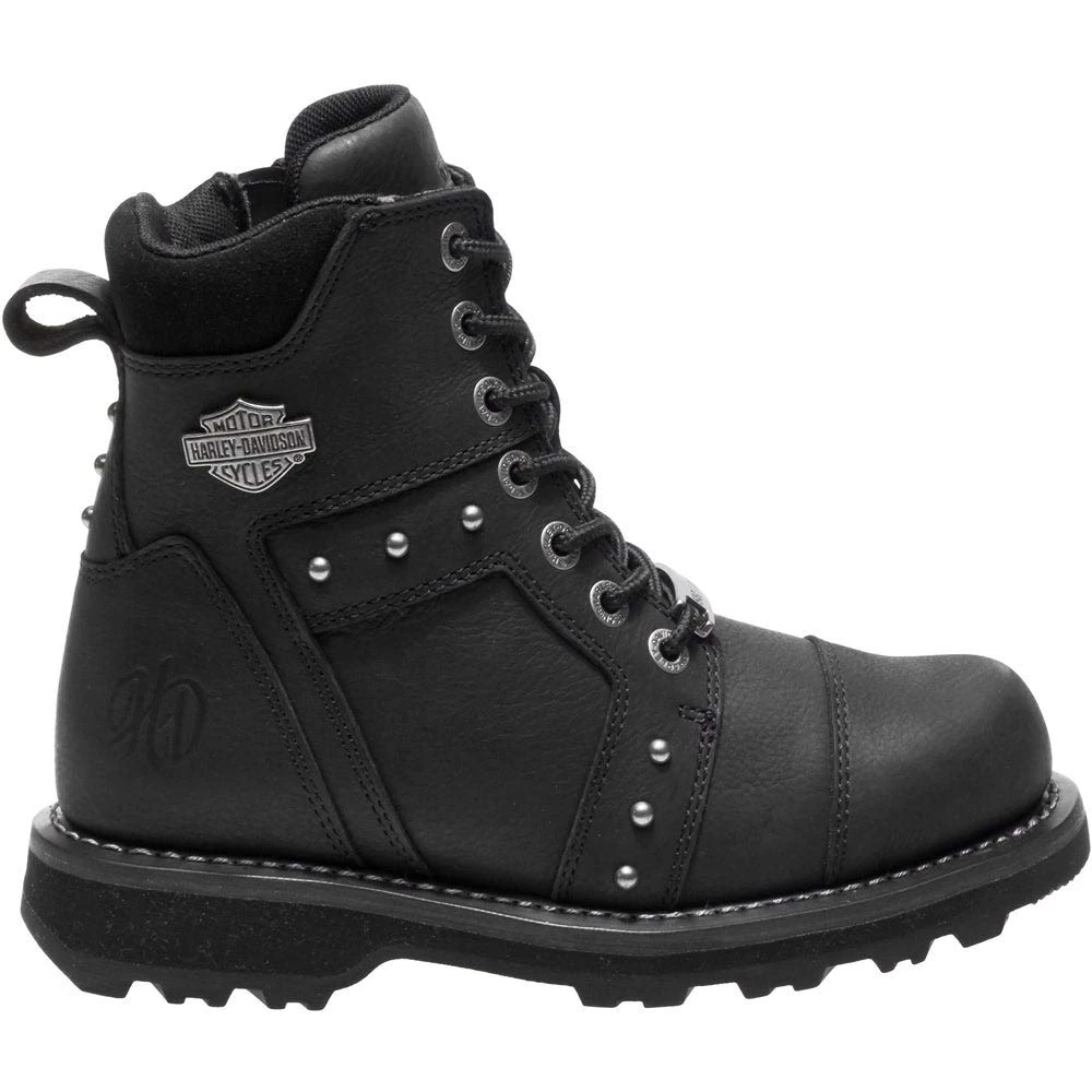 HARLEY-DAVIDSON FOOTWEAR Women's Oakleigh Motorcycle Boot, Black, 11