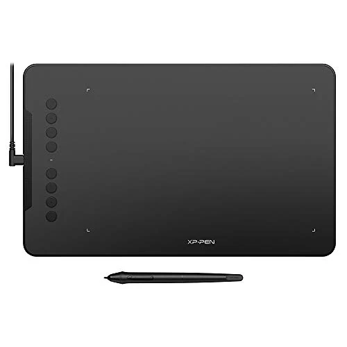 XP-Pen Deco01 Graphic Tablet 10 x 6.25 Inches Sensitivity 8192 with 8 Shortcuts Passive Stylus without Battery
