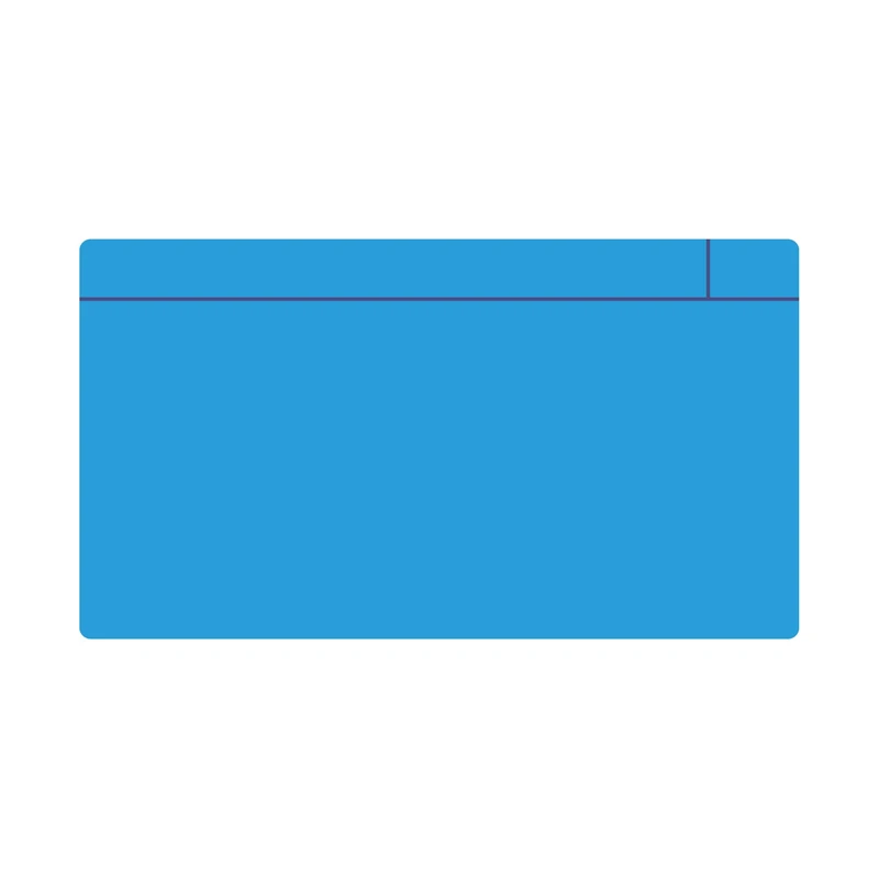 MagFlex® Large Magnetic Scrumboard Magnet with Gloss Blue Dry-Wipe Surface for Creating Removable and Changeable Labels - 140mm x 80mm x 0.85mm - Pack of 100