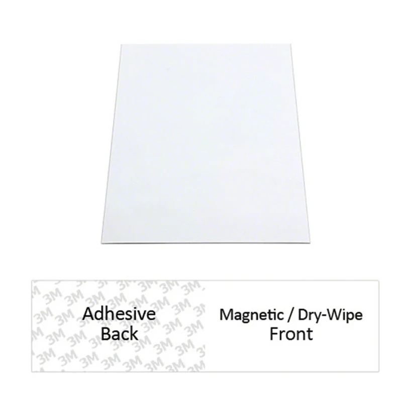 FerroFlex® A4 Flexible 3M™ Self Adhesive & Gloss White Dry Wipe Surface Ferrous Sheet for Walls, Office, Home and Creating Instant Surfaces Magnets Will Attract to - 10 Sheets