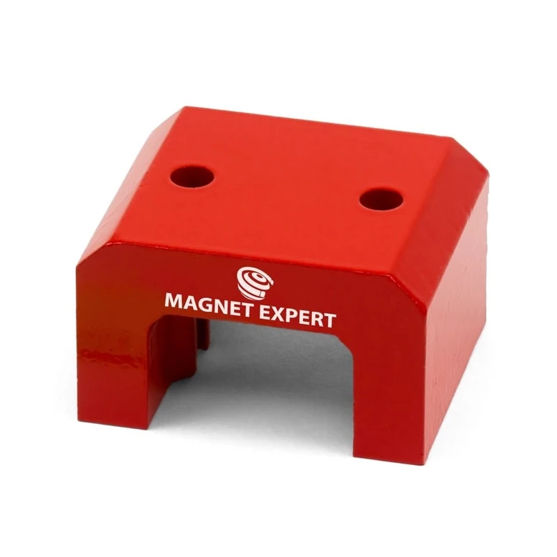 Red Alnico Horseshoe Magnet for High-Temperature, Engineering, and Manufacturing Applications - 70mm x 41mm x 57mm - 37kg Pull