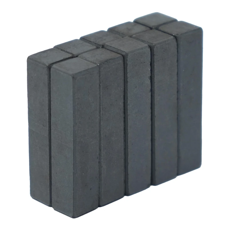 Y10 Ferrite Magnets for Arts, Crafts, Model Making, DIY and Hobbies - 9mm x 9mm x 39mm thick - 0.16kg Pull - Pack of 200